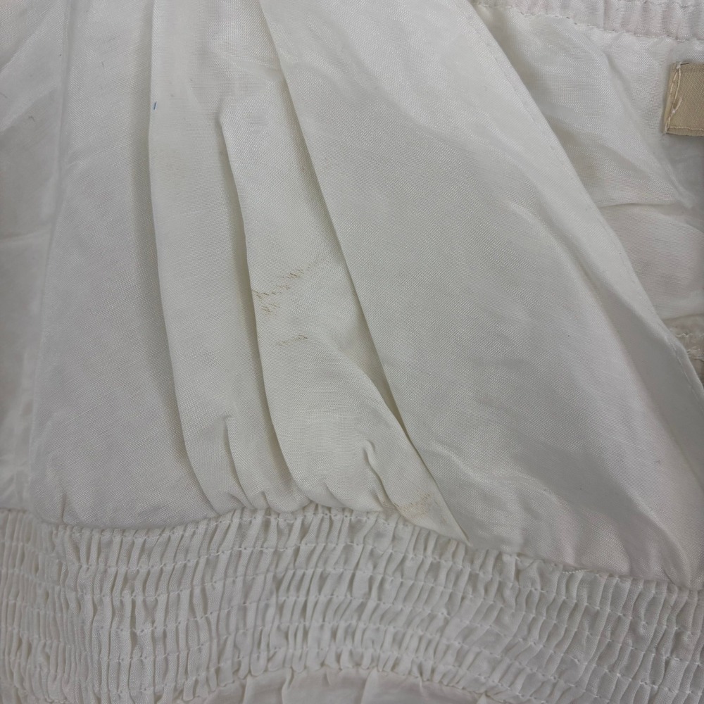Y2K Forever 21 Babydoll Top White Embroidered Floral Camisole Romantic Large - Picture 5 of 12